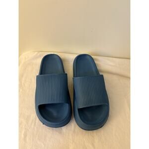 Cozy Pillow Slides Size 10 40-41 Anti-Slip Sandals Ultra Soft Slippers Cloud Blu